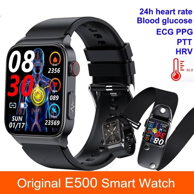 Ecg Blood Glucose Blood Pressure Body Temperature Smartwatch E