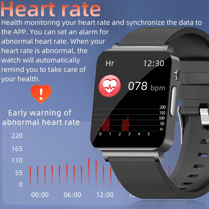 Blood Glucose Smartwatch With Ecg Blood Pressure Body Temperature