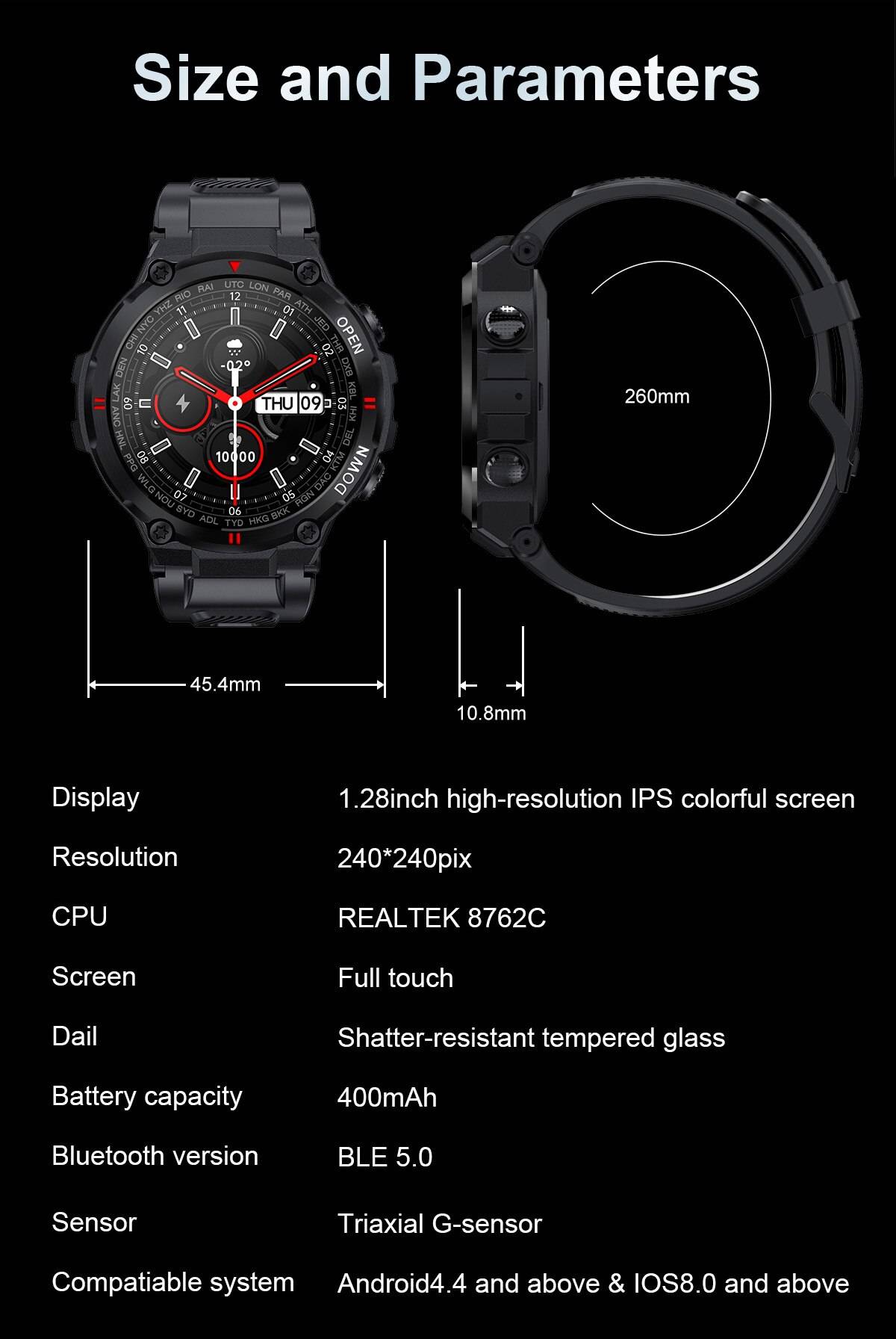 K22 Fashion Outdoor Smartwatch