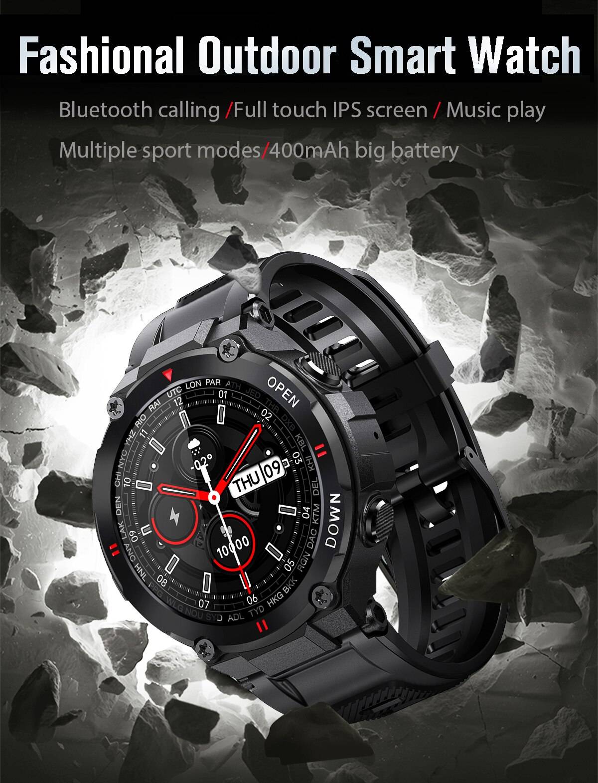 K22 Fashion Outdoor Smartwatch
