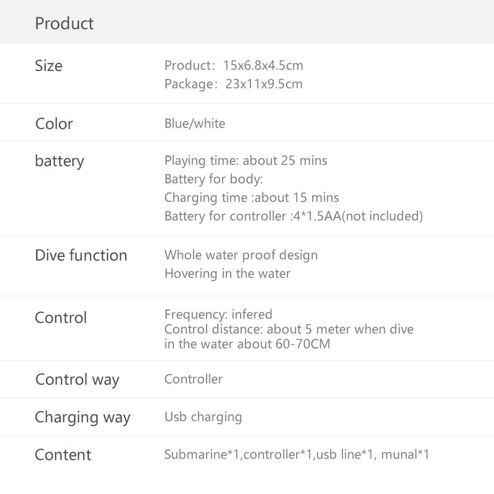 Six-channel Mini Remote Control Submarine