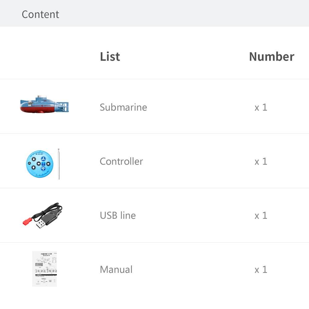 Six-channel Mini Remote Control Submarine