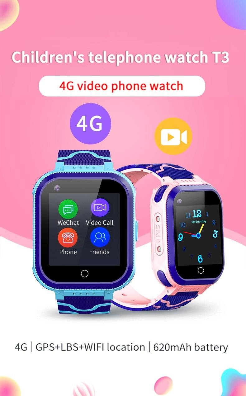 4G Kid Smartwatch with GPS - T3