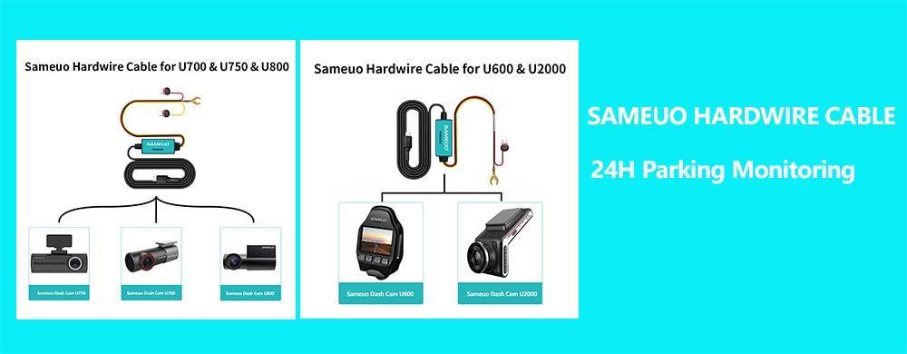 Sameuo U2000 dash cam front and rear 4k 2160P 2 camera Lens WIFI CAR dvr smart car dvrs Auto Night Vision 24H Parking Monitor