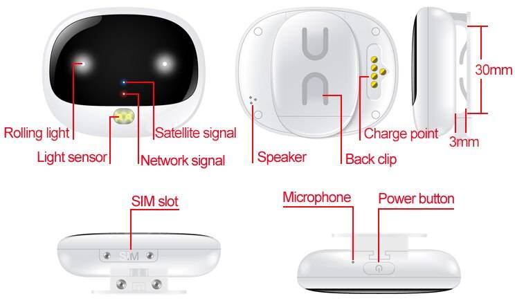 4G Dog GPS Tracker V43 Voice Monitor Pet GPS Tracker Real time Tracking WIFI Cat Locator LTE+WCDMA+GSM Waterpoof IP67 Free APP