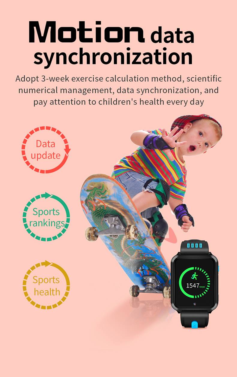 Android 9.0 RAM 1GB ROM 8GB Smart 4G GPS Kid Student Music Camera Wristwatch SOS Monitor Trace Location Google Play Phone Watch