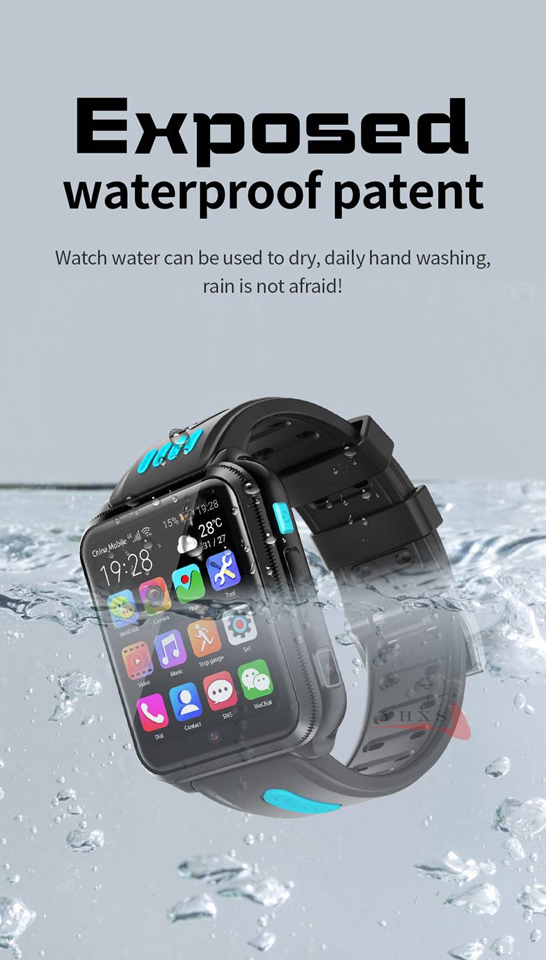 Android 9.0 RAM 1GB ROM 8GB Smart 4G GPS Kid Student Music Camera Wristwatch SOS Monitor Trace Location Google Play Phone Watch