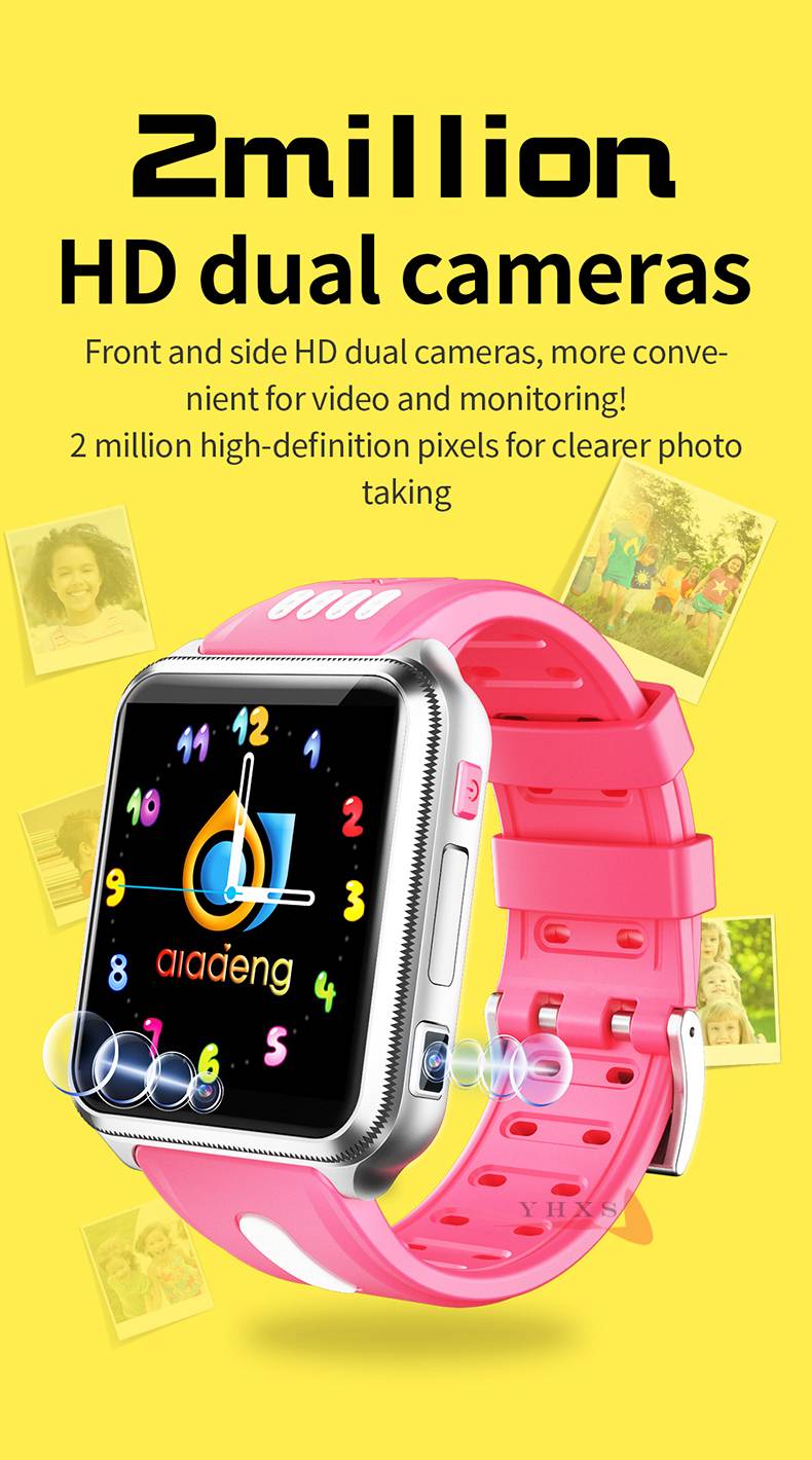 Android 9.0 RAM 1GB ROM 8GB Smart 4G GPS Kid Student Music Camera Wristwatch SOS Monitor Trace Location Google Play Phone Watch