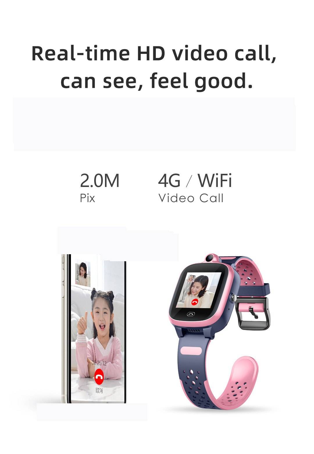 4G A81 Kids Smart Watch Video Call GPS Wifi Position IP67 Waterproof Remote Monitor Camera Baby Smartwatch PK Y95