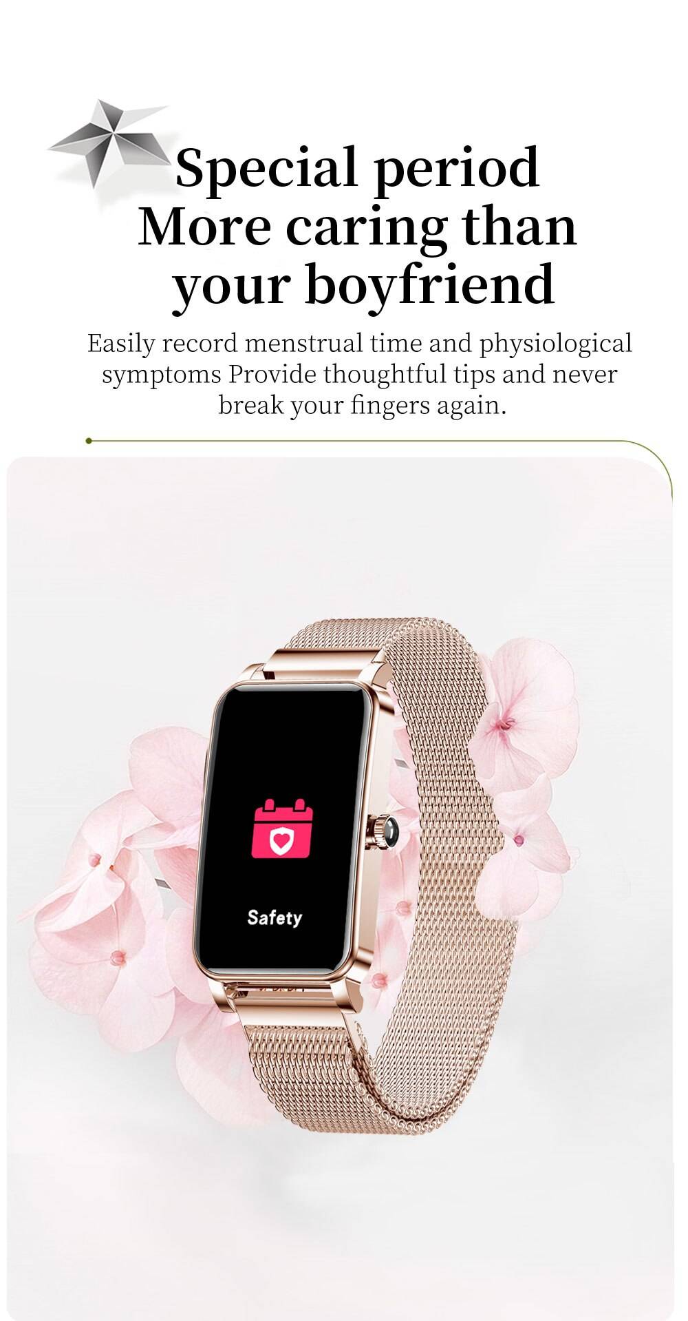 Fashion Women Smart Watch Custom Dial Full Touch Screen IP68 Waterproof Smartwatch for Woman Lovely Bracelet Heart Rate Monitor Fashion Women Smart Watch Custom Dial Full Touch Screen IP68 Waterproof Smartwatch for Woman Lovely Bracelet Heart Rate Monitor