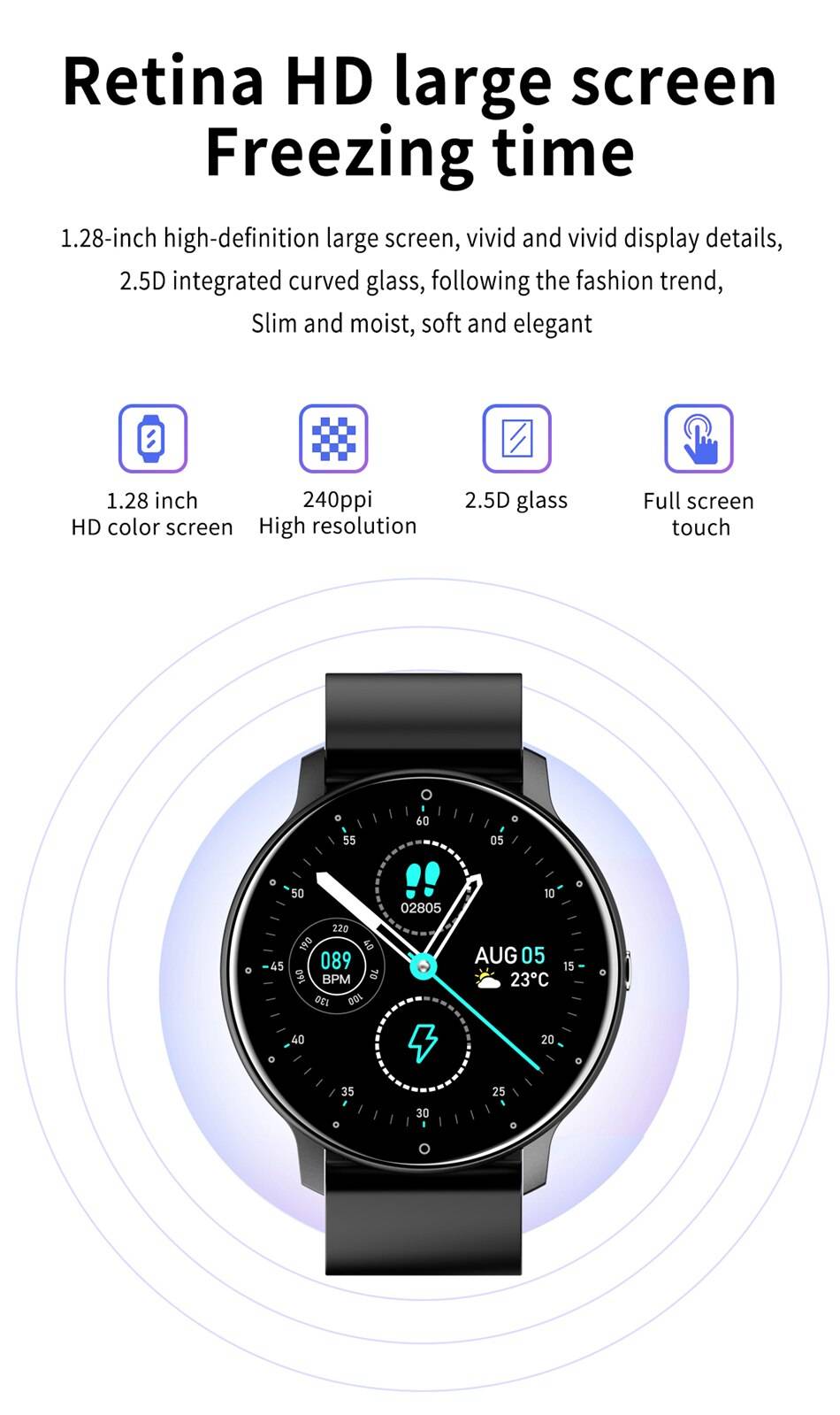 LIGE 2021 New Smart Watch Men Full Touch Screen Sport Fitness Watch IP67 Waterproof Bluetooth For Android ios smartwatch Men+box LIGE 2021 New Smart Watch Men Full Touch Screen Sport Fitness Watch IP67 Waterproof Bluetooth For Android ios smartwatch Men+box