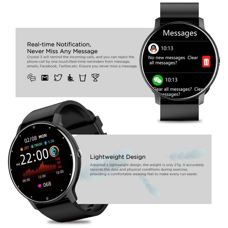 Ultra Thin Smartwatch with Heath Monitor – GSW03 Ultra Thin Smartwatch with Heath Monitor - GSW03