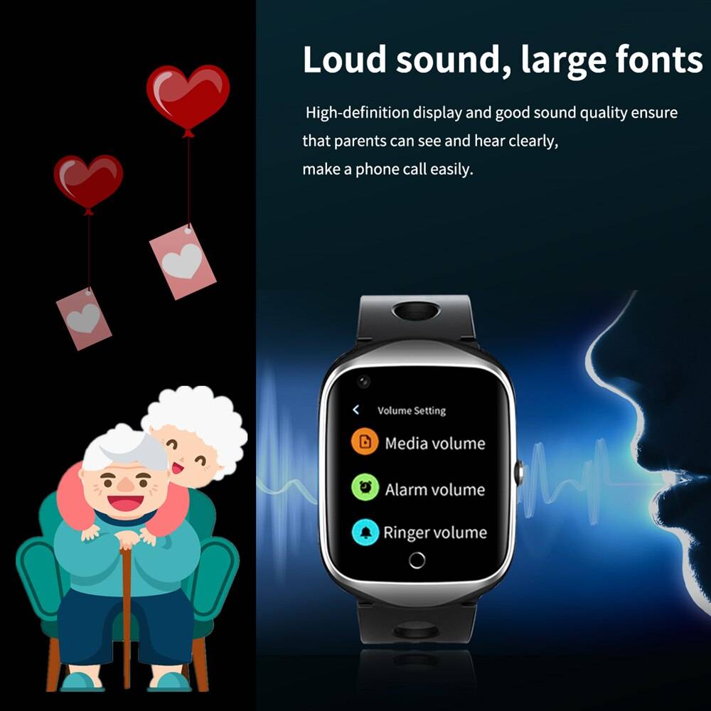 Large Fonts 4G Elderly Smartwatch with Heart Rate Blood Pressure Monitoring – S20P Large Fonts 4G Elderly Smartwatch with Heart Rate Blood Pressure Monitoring - S20P