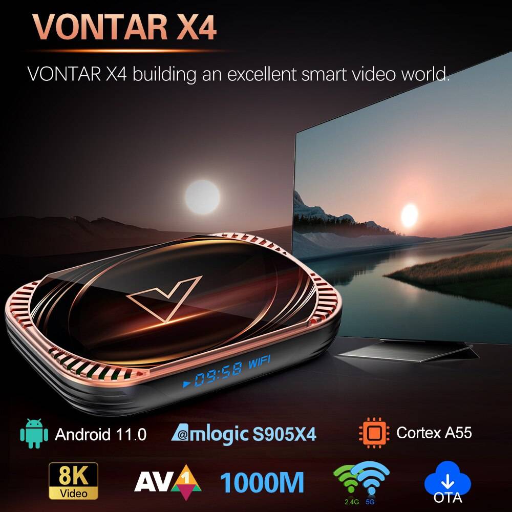 2021 VONTAR X4 Amlogic S905X4 Smart TV Box Android 11 4GB 128G 64GB Wifi Youtube BT AV1 Media Player TVBOX 4K 1000M Set top box 2021 VONTAR X4 Amlogic S905X4 Smart TV Box Android 11 4GB 128G 64GB Wifi Youtube BT AV1 Media Player TVBOX 4K 1000M Set top box