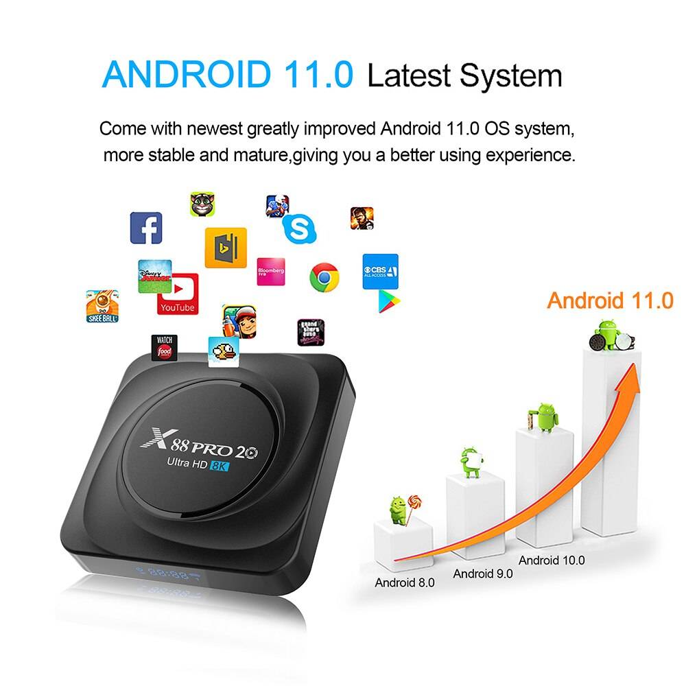 X88 PRO 20 TV Box Android 11 8GB RAM 128GB 4GB 64GB 32GB Rockchip RK3566 Support Google Assistant Youtube X88PRO Media Player X88 PRO 20 TV Box Android 11 8GB RAM 128GB 4GB 64GB 32GB Rockchip RK3566 Support Google Assistant Youtube X88PRO Media Player