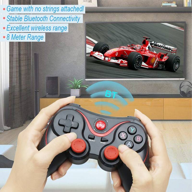 Terios T3 X3 Wireless Joystick Gamepad PC Game Controller Support Bluetooth BT3.0 Joystick For Mobile Phone Tablet TV Box Holder Terios T3 X3 Wireless Joystick Gamepad PC Game Controller Support Bluetooth BT3.0 Joystick For Mobile Phone Tablet TV Box Holder