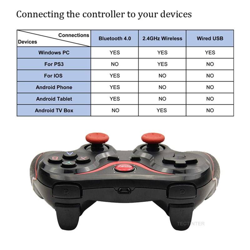 Terios T3 X3 Wireless Joystick Gamepad PC Game Controller Support Bluetooth BT3.0 Joystick For Mobile Phone Tablet TV Box Holder Terios T3 X3 Wireless Joystick Gamepad PC Game Controller Support Bluetooth BT3.0 Joystick For Mobile Phone Tablet TV Box Holder