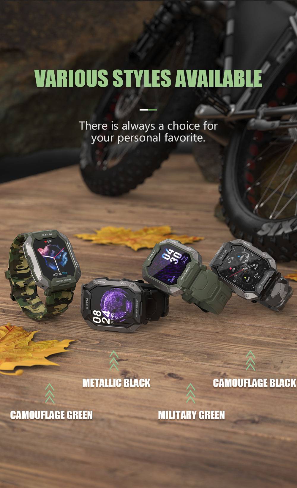 2022 Swim Men's Smartwatch 5ATM IP69K Waterproof Fitness Tracker Watches Military Outdoor Sports Smart Watch Men For Android IOS