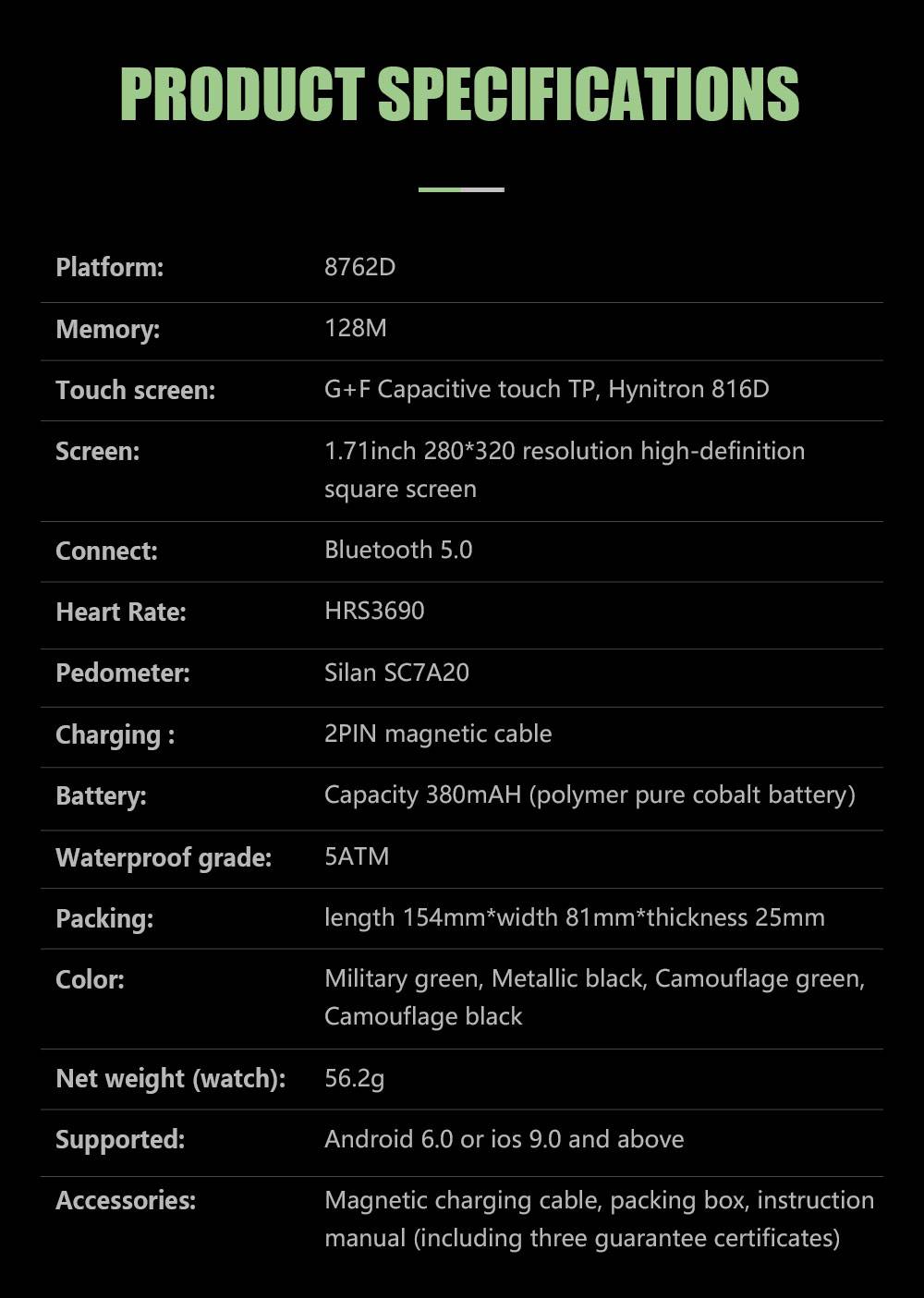 2022 Swim Men's Smartwatch 5ATM IP69K Waterproof Fitness Tracker Watches Military Outdoor Sports Smart Watch Men For Android IOS