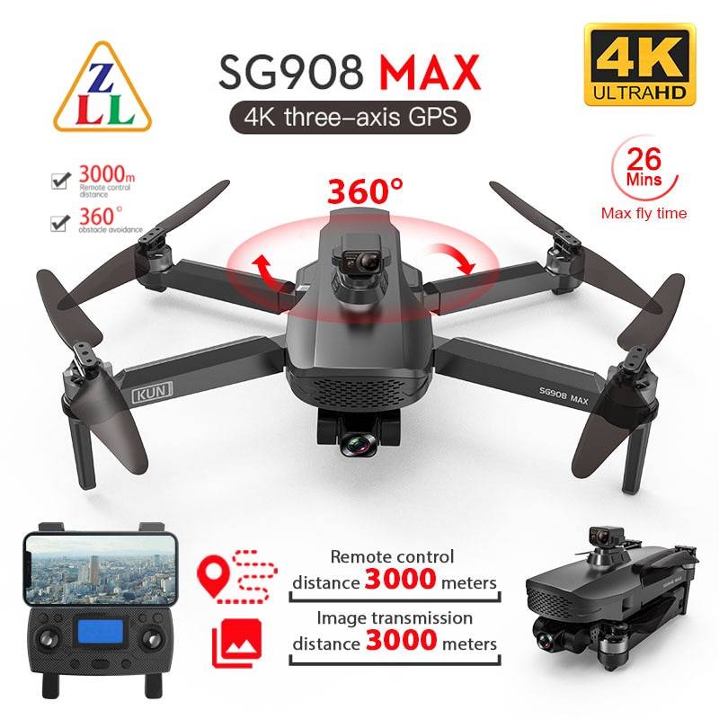 SG908 MAX/SG908 Pro 4K Profesional Camera Drone With WiFi 3KM GPS 3-Axis Gimbal Obstacle Avoidance RC Quadcopter Dron VS 906 MAX SG908 MAX/SG908 Pro 4K Profesional Camera Drone With WiFi 3KM GPS 3-Axis Gimbal Obstacle Avoidance RC Quadcopter Dron VS 906 MAX