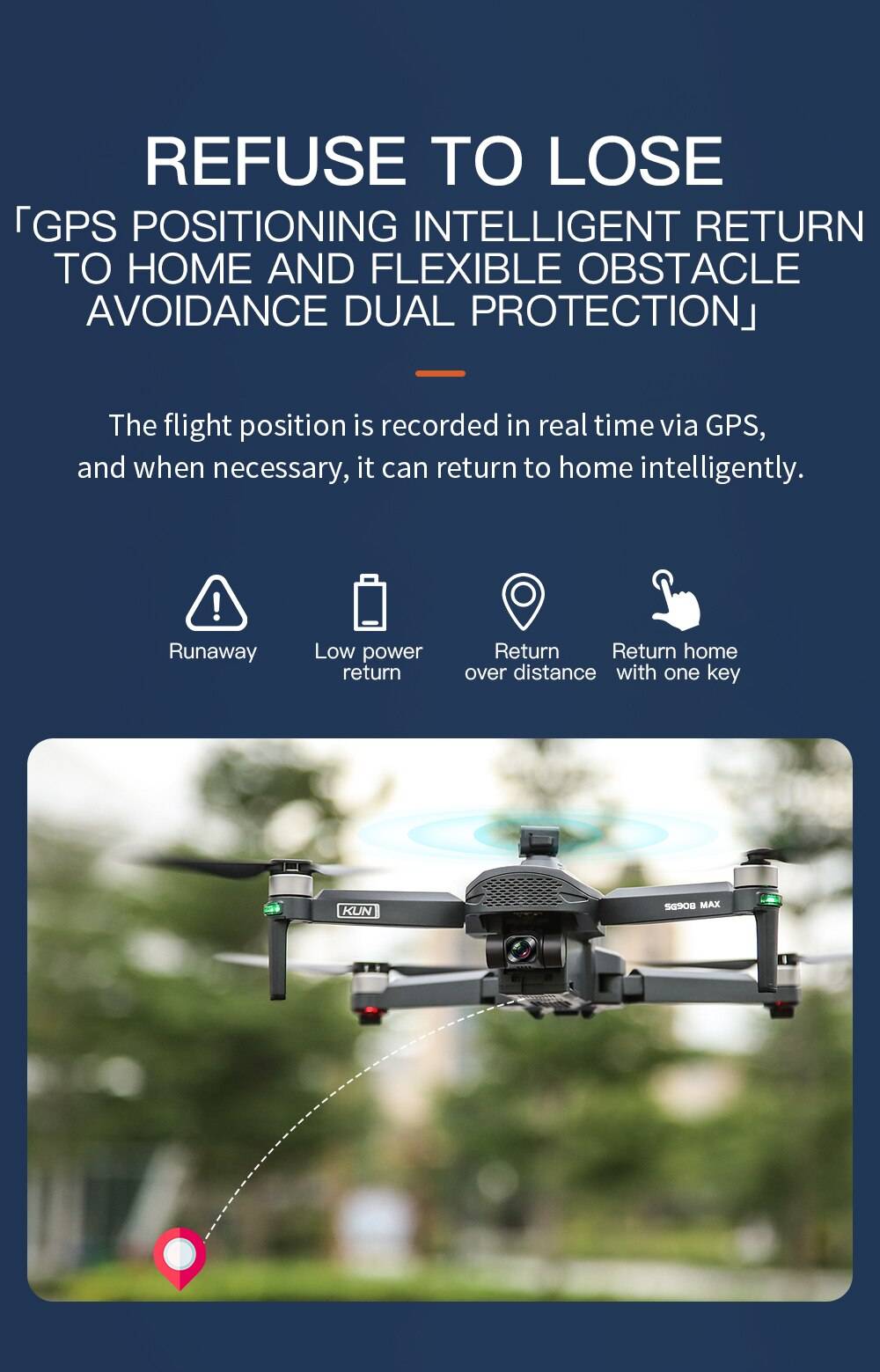 SG908 MAX/SG908 Pro 4K Profesional Camera Drone With WiFi 3KM GPS 3-Axis Gimbal Obstacle Avoidance RC Quadcopter Dron VS 906 MAX SG908 MAX/SG908 Pro 4K Profesional Camera Drone With WiFi 3KM GPS 3-Axis Gimbal Obstacle Avoidance RC Quadcopter Dron VS 906 MAX
