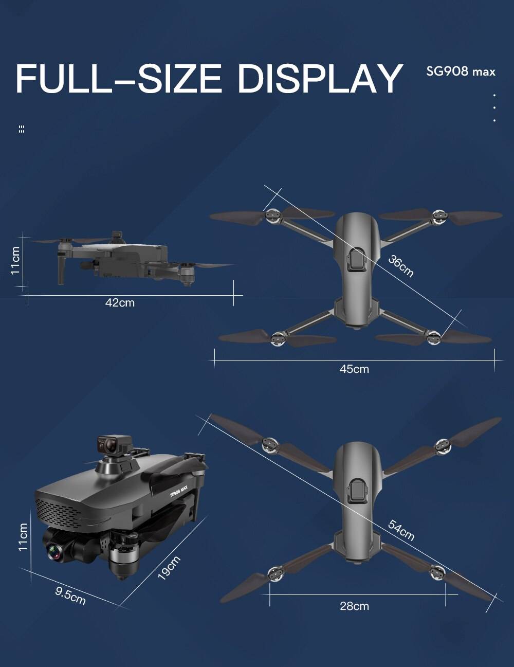 SG908 MAX/SG908 Pro 4K Profesional Camera Drone With WiFi 3KM GPS 3-Axis Gimbal Obstacle Avoidance RC Quadcopter Dron VS 906 MAX SG908 MAX/SG908 Pro 4K Profesional Camera Drone With WiFi 3KM GPS 3-Axis Gimbal Obstacle Avoidance RC Quadcopter Dron VS 906 MAX
