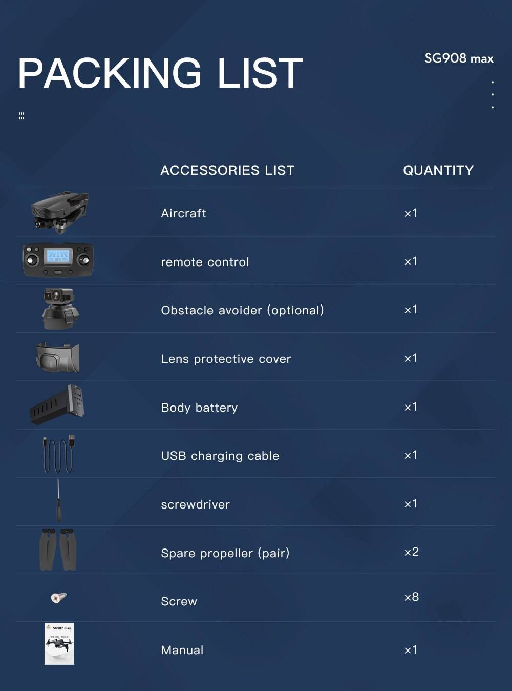 SG908 MAX/SG908 Pro 4K Profesional Camera Drone With WiFi 3KM GPS 3-Axis Gimbal Obstacle Avoidance RC Quadcopter Dron VS 906 MAX SG908 MAX/SG908 Pro 4K Profesional Camera Drone With WiFi 3KM GPS 3-Axis Gimbal Obstacle Avoidance RC Quadcopter Dron VS 906 MAX