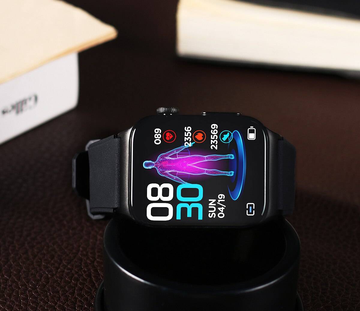 ECG Blood Glucose Blood Pressure Body Temperature Smartwatch – E500