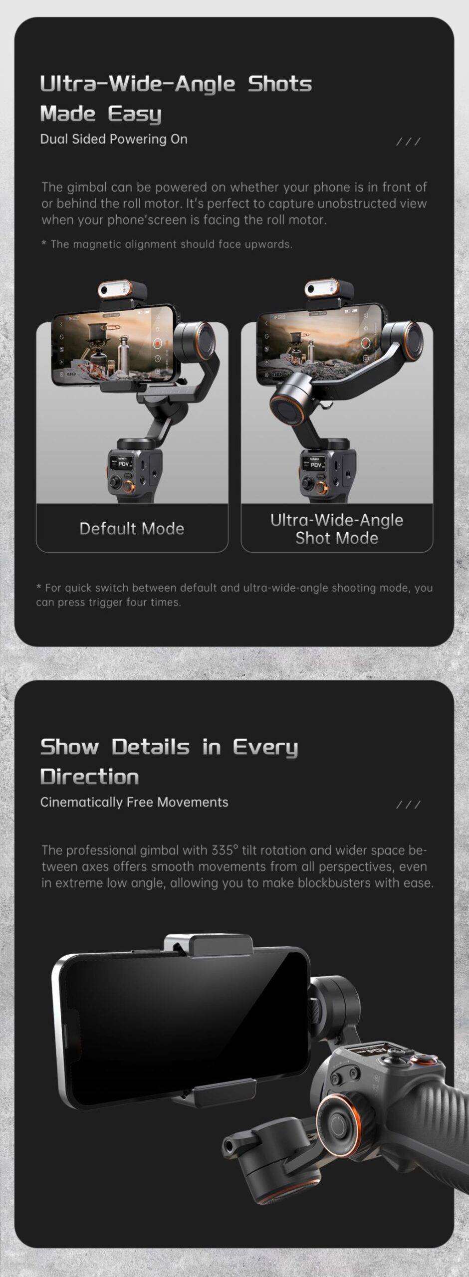 Hohem iSteady M6 Handheld Gimbal Stabilizer Selfie Tripod for Smartphone iPhone 14 pro AI Magnetic Full Color Video Lighting