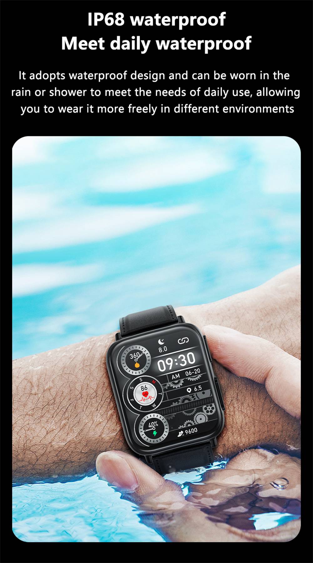 2023 New ECG+PPG Smart Watch Men Health Blood Sugar Heart Rate Blood Pressure Fitness Sports Watches IP68 Waterproof Smartwatch