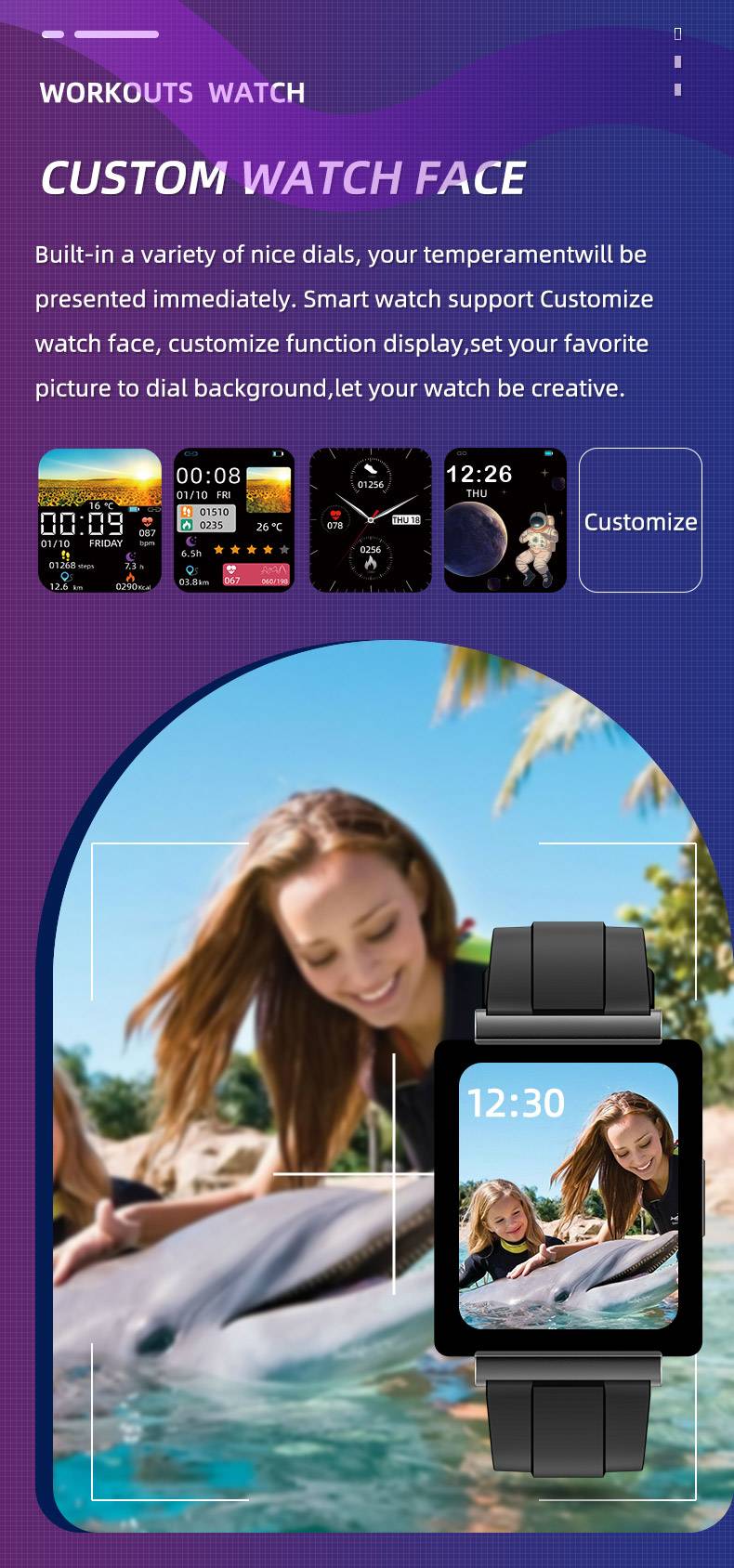 KS01 Smart Watch NFC Access Control Music Men Women Fitness Heart Rate BP Blood Glucose Body Temperature Smartwatch