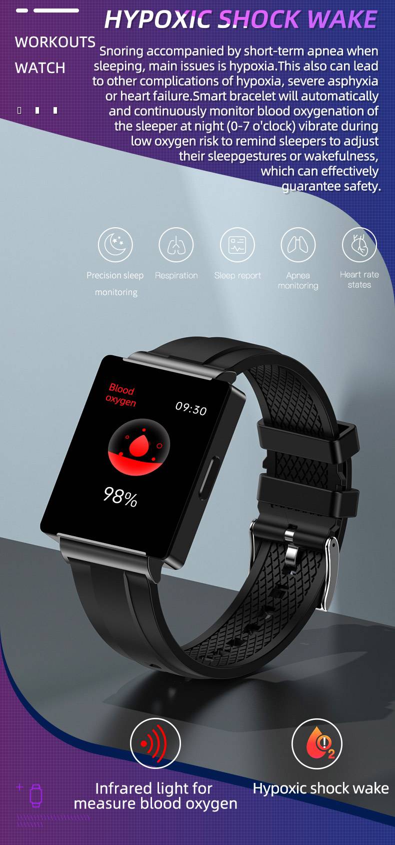 KS01 Smart Watch NFC Access Control Music Men Women Fitness Heart Rate BP Blood Glucose Body Temperature Smartwatch