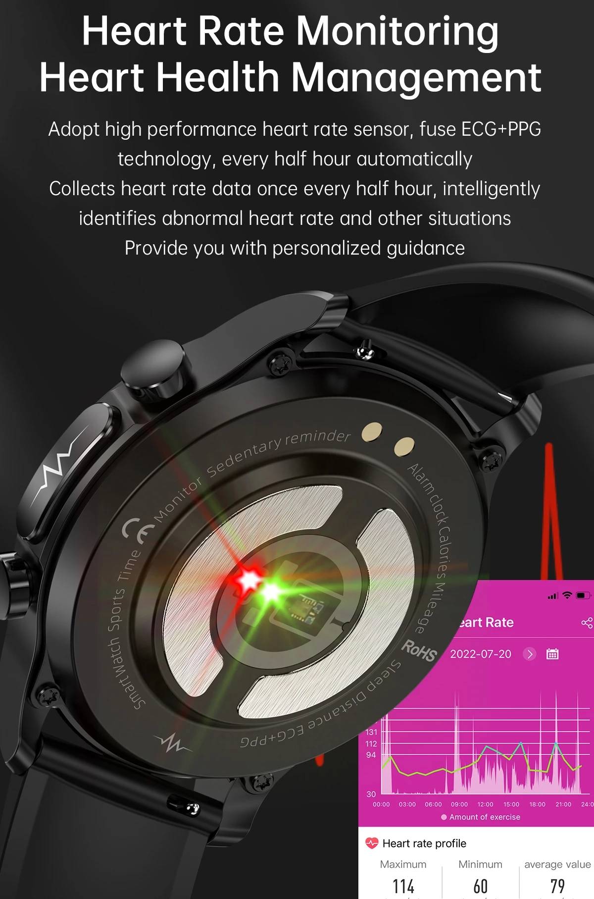 2023 New Blood Glucose High-End Smart Watch Men's ECG Blood Pressure Temperature Monitoring Waterproof Health 360*360 HD Screen 2023 New Blood Glucose High-End Smart Watch Men's ECG Blood Pressure Temperature Monitoring Waterproof Health 360*360 HD Screen