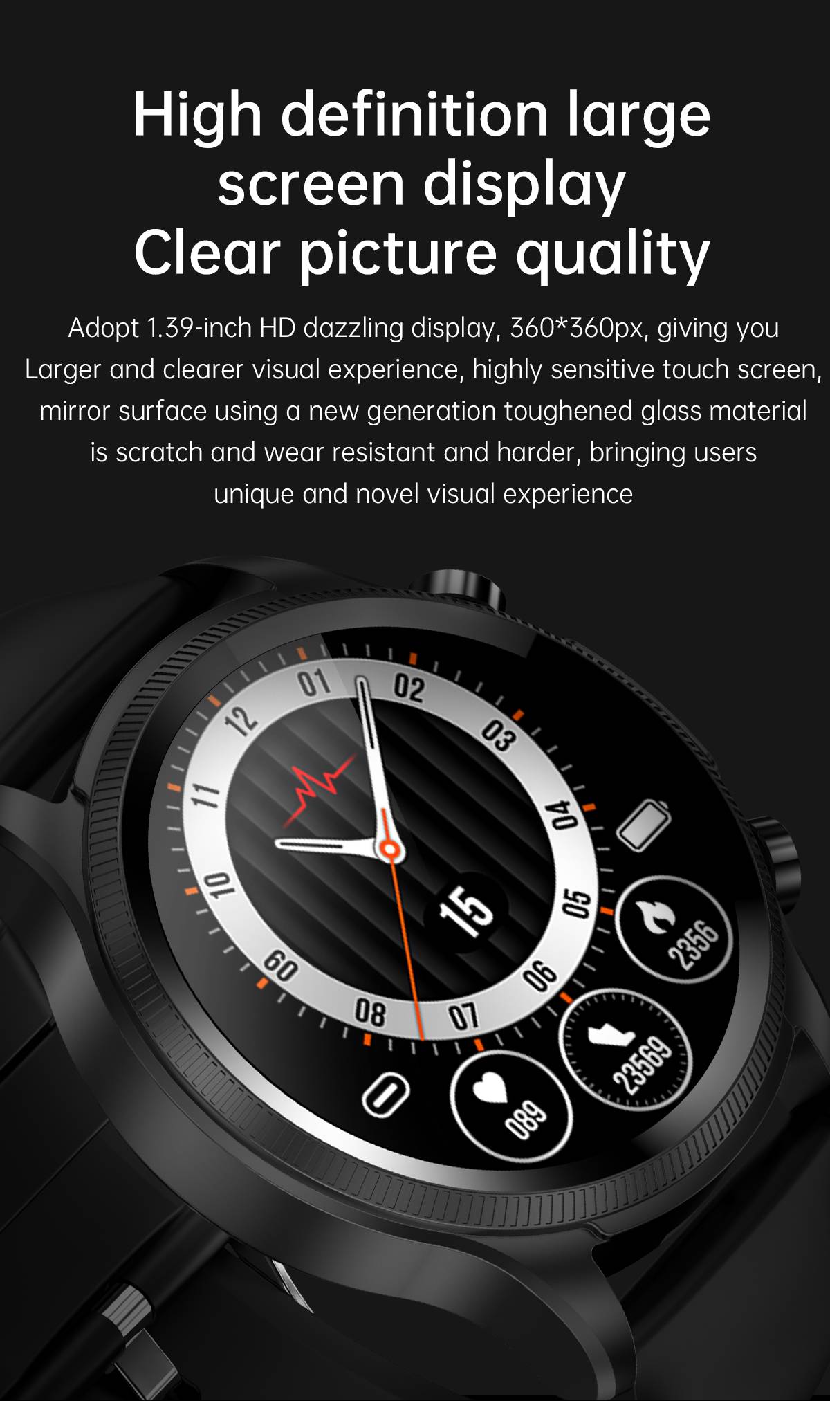 2023 New Blood Glucose High-End Smart Watch Men's ECG Blood Pressure Temperature Monitoring Waterproof Health 360*360 HD Screen 2023 New Blood Glucose High-End Smart Watch Men's ECG Blood Pressure Temperature Monitoring Waterproof Health 360*360 HD Screen