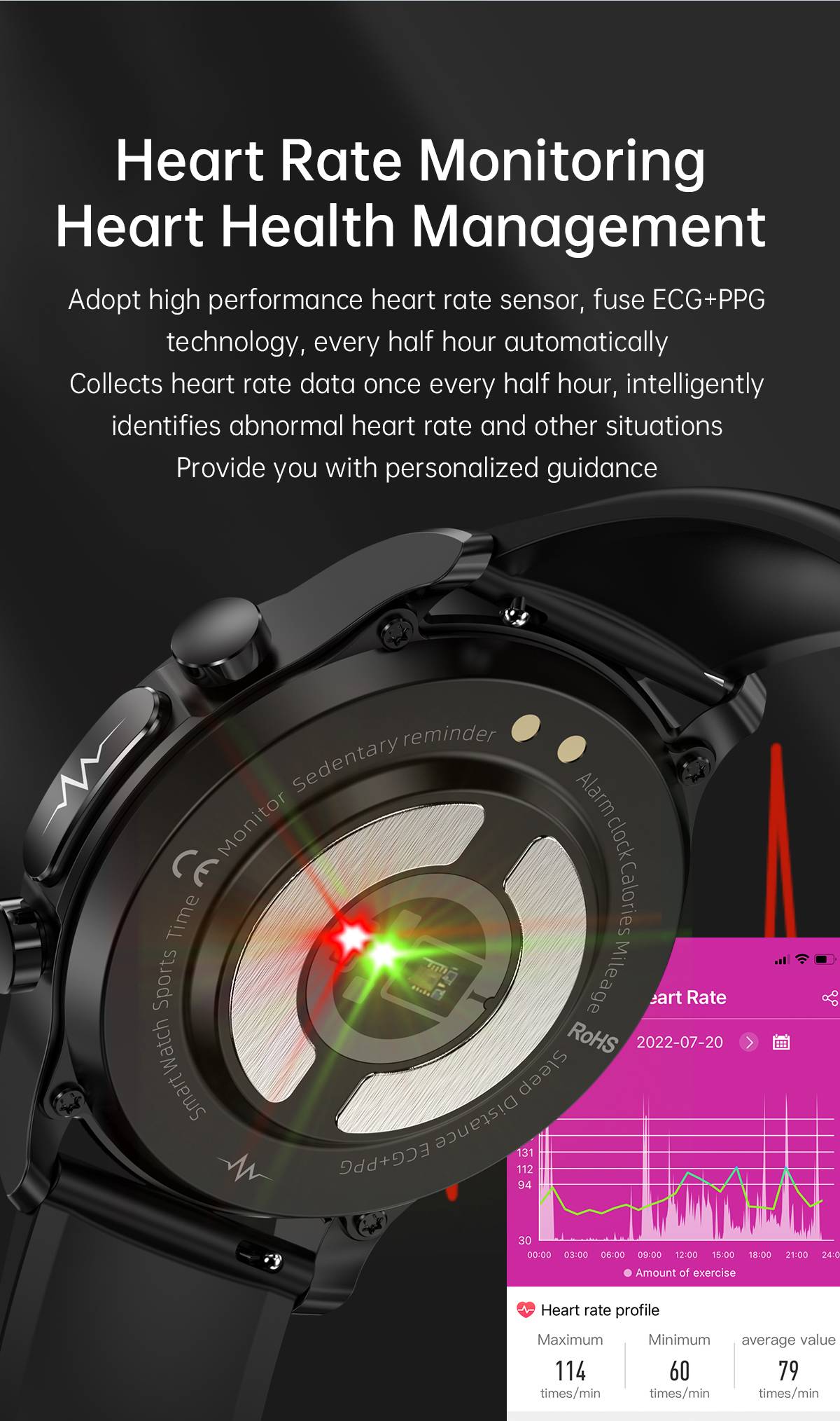 2023 New Blood Glucose High-End Smart Watch Men's ECG Blood Pressure Temperature Monitoring Waterproof Health 360*360 HD Screen 2023 New Blood Glucose High-End Smart Watch Men's ECG Blood Pressure Temperature Monitoring Waterproof Health 360*360 HD Screen