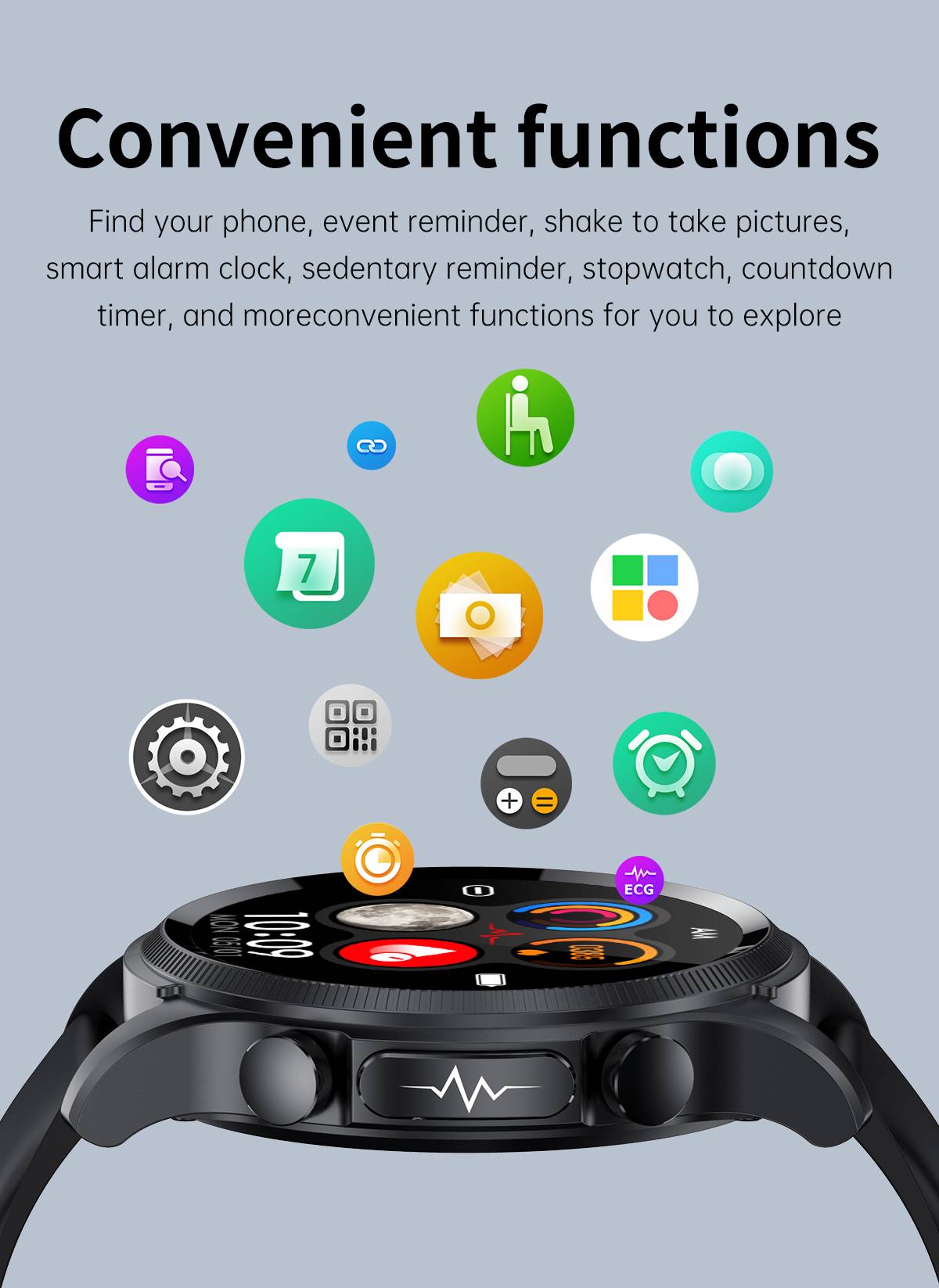 2023 New Blood Glucose High-End Smart Watch Men's ECG Blood Pressure Temperature Monitoring Waterproof Health 360*360 HD Screen 2023 New Blood Glucose High-End Smart Watch Men's ECG Blood Pressure Temperature Monitoring Waterproof Health 360*360 HD Screen