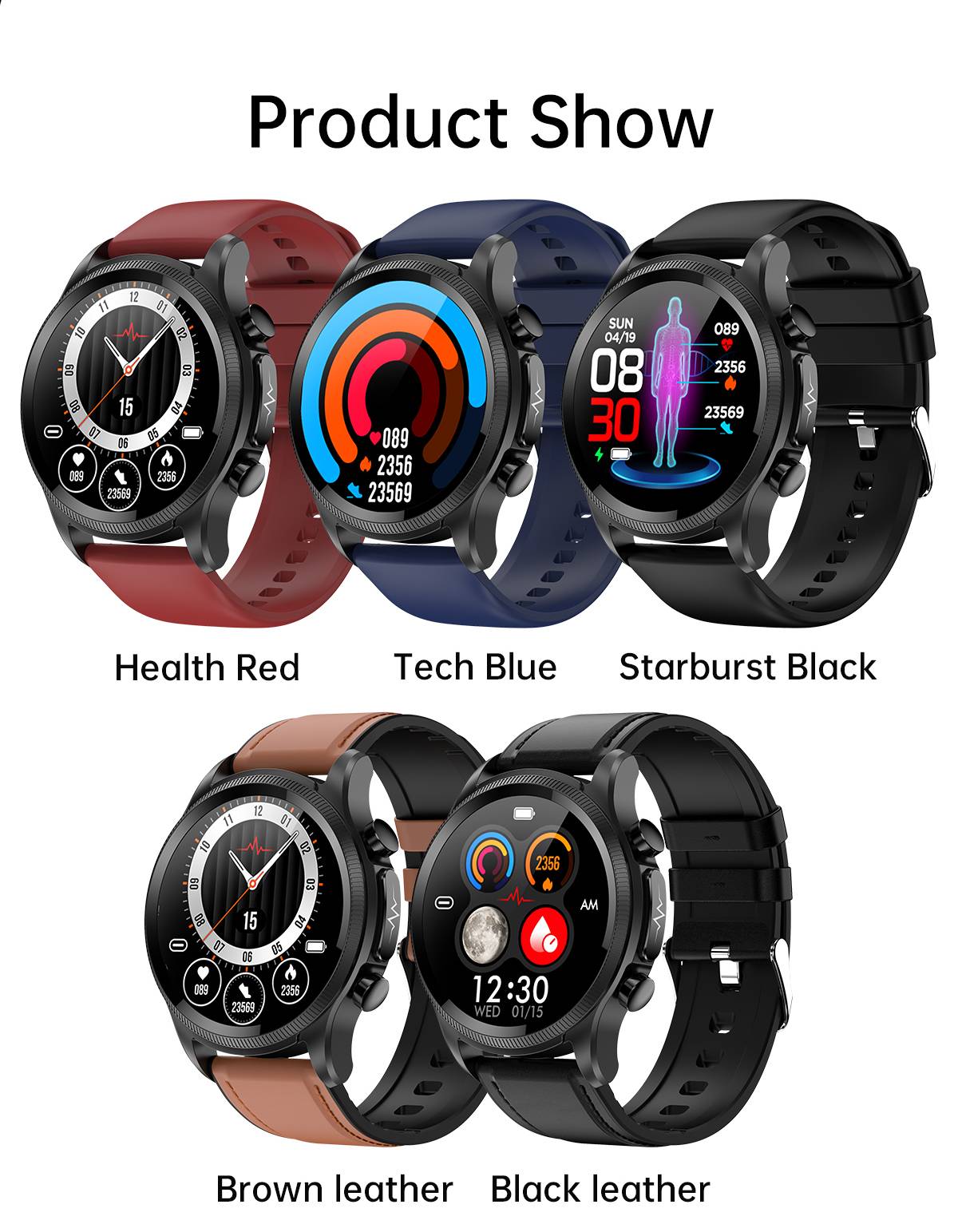 2023 New Blood Glucose High-End Smart Watch Men's ECG Blood Pressure Temperature Monitoring Waterproof Health 360*360 HD Screen 2023 New Blood Glucose High-End Smart Watch Men's ECG Blood Pressure Temperature Monitoring Waterproof Health 360*360 HD Screen