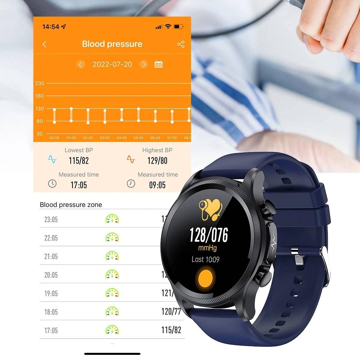 2023 New Blood Glucose High-End Smart Watch Men's ECG Blood Pressure Temperature Monitoring Waterproof Health 360*360 HD Screen 2023 New Blood Glucose High-End Smart Watch Men's ECG Blood Pressure Temperature Monitoring Waterproof Health 360*360 HD Screen