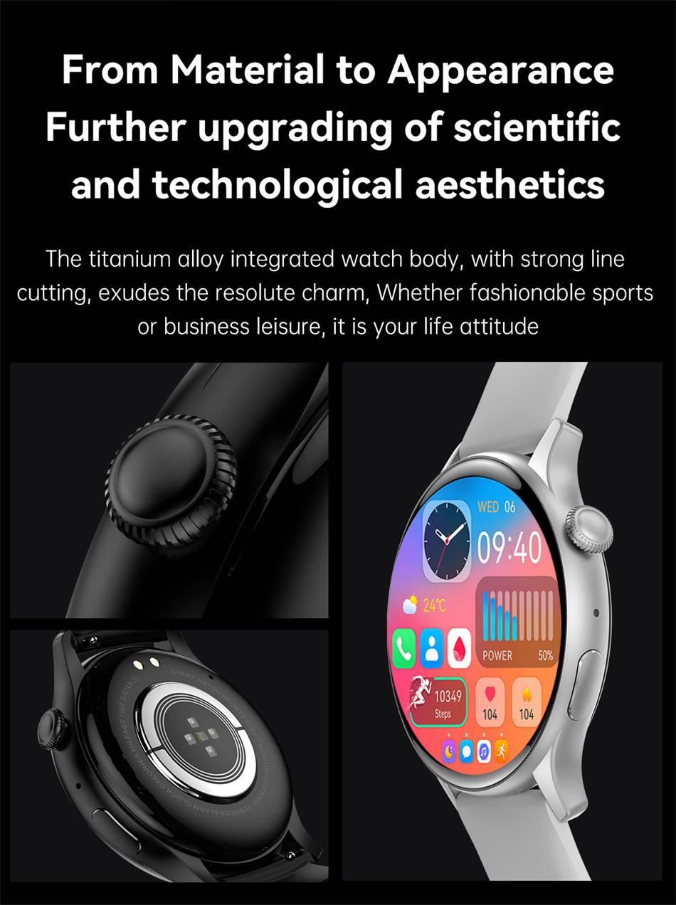 SACOSDING Smartwatch Women 466*466 AMOLED 1.43" HD Screen Always Display Time Bluetooth Call IP68 Waterproof Sports Smart Watch