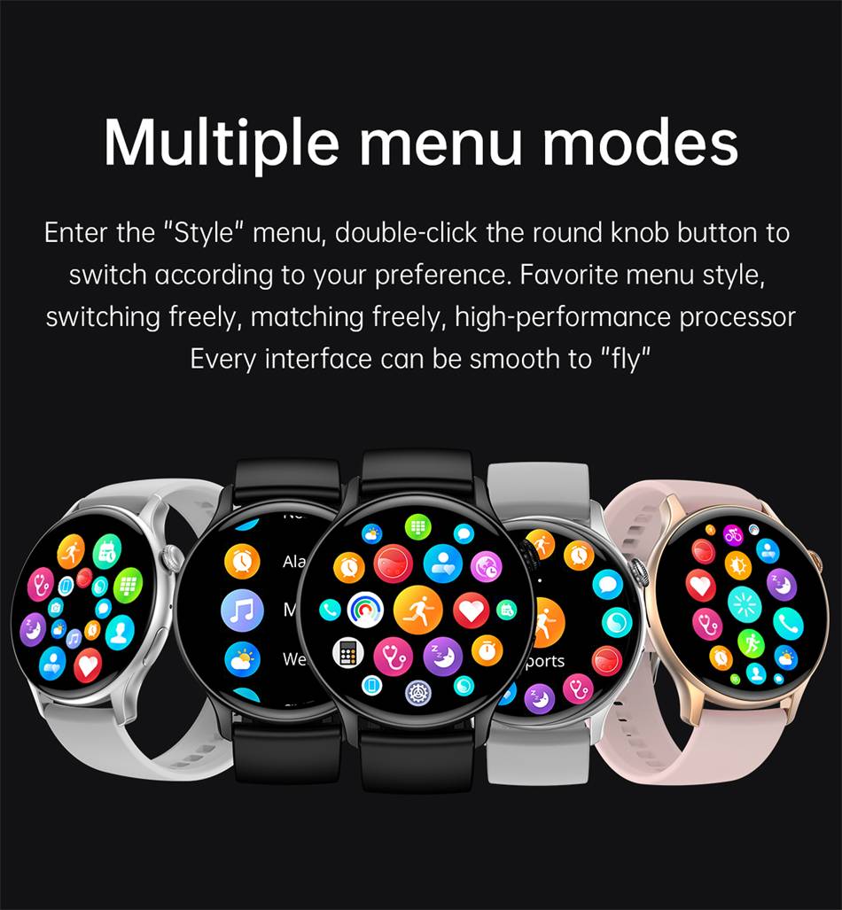 SACOSDING Smartwatch Women 466*466 AMOLED 1.43" HD Screen Always Display Time Bluetooth Call IP68 Waterproof Sports Smart Watch