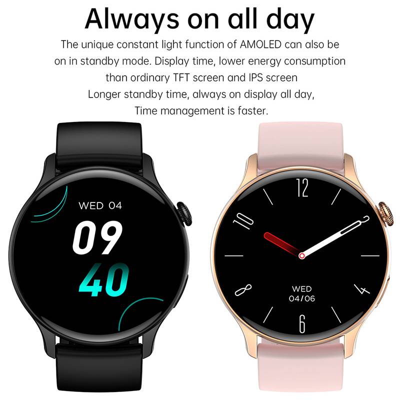 SACOSDING Smartwatch Women 466*466 AMOLED 1.43" HD Screen Always Display Time Bluetooth Call IP68 Waterproof Sports Smart Watch SACOSDING Smartwatch Women 466*466 AMOLED 1.43" HD Screen Always Display Time Bluetooth Call IP68 Waterproof Sports Smart Watch