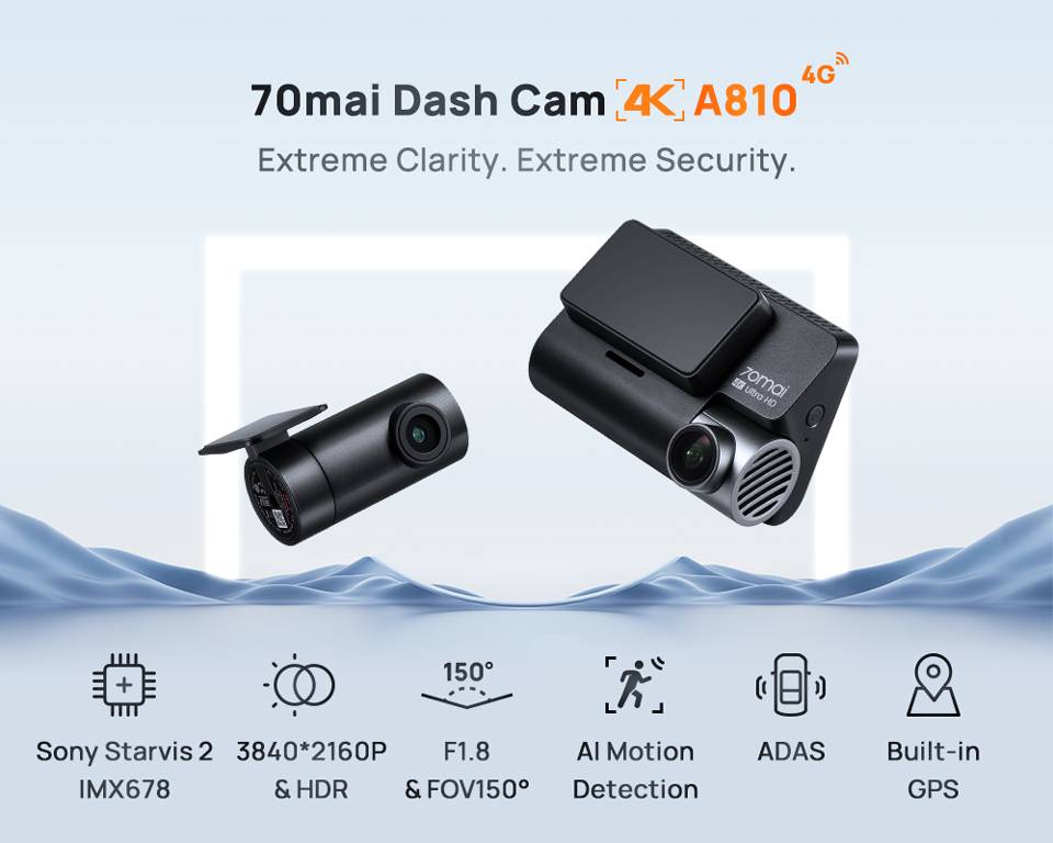 Global 70mai Dash Cam A810 Ultra HD 4K Built-in GPS ADAS Auto Record 150FOV Motion Detection 70mai A810 Car DVR Support Rear Cam Global 70mai Dash Cam A810 Ultra HD 4K Built-in GPS ADAS Auto Record 150FOV Motion Detection 70mai A810 Car DVR Support Rear Cam