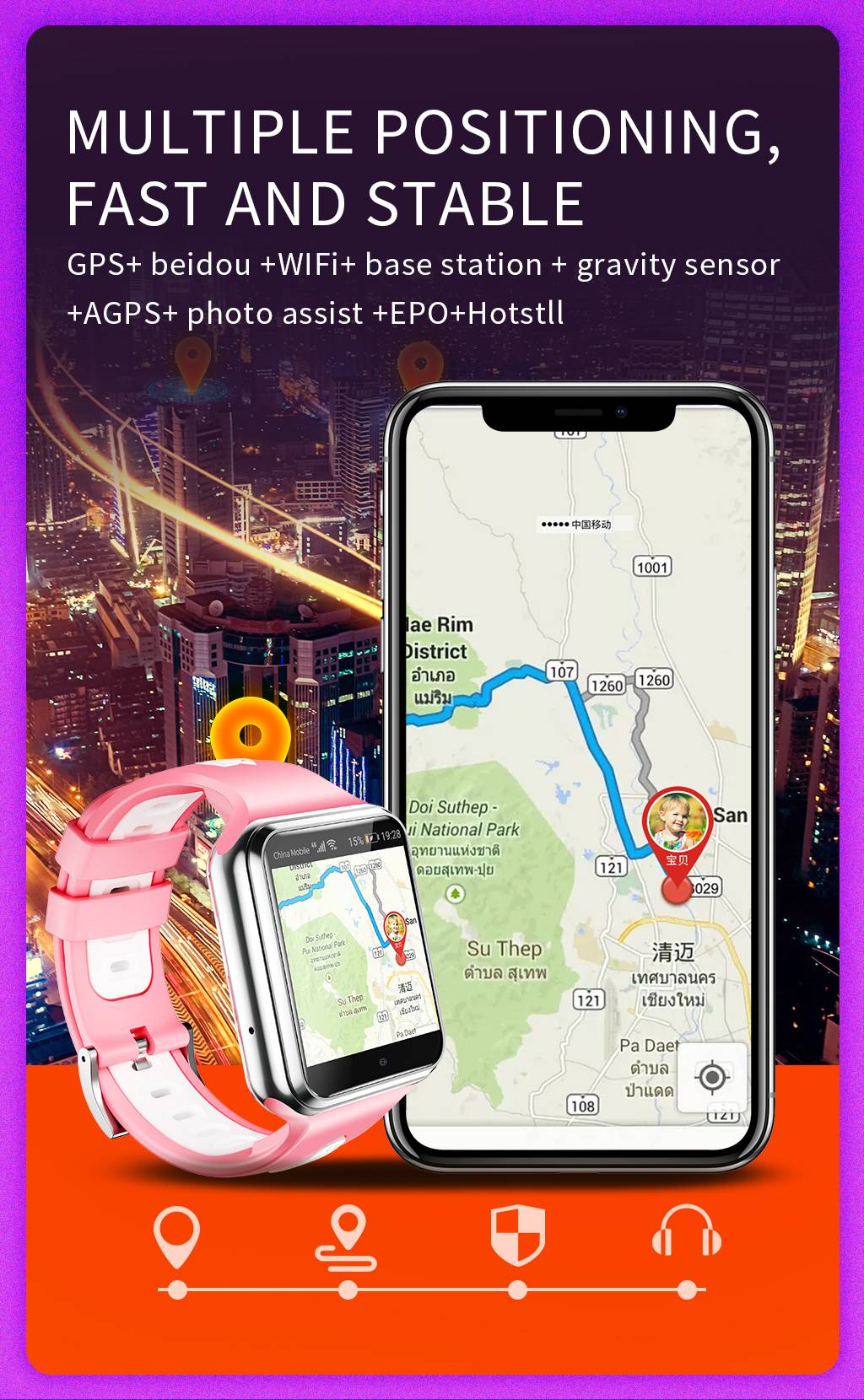 RAM 2GB ROM 16GB Google Play 4G SIM Card Smart GPS Trace Location Men Child Student Smartwatch Camera Voice Video SOS Call Watch RAM 2GB ROM 16GB Google Play 4G SIM Card Smart GPS Trace Location Men Child Student Smartwatch Camera Voice Video SOS Call Watch