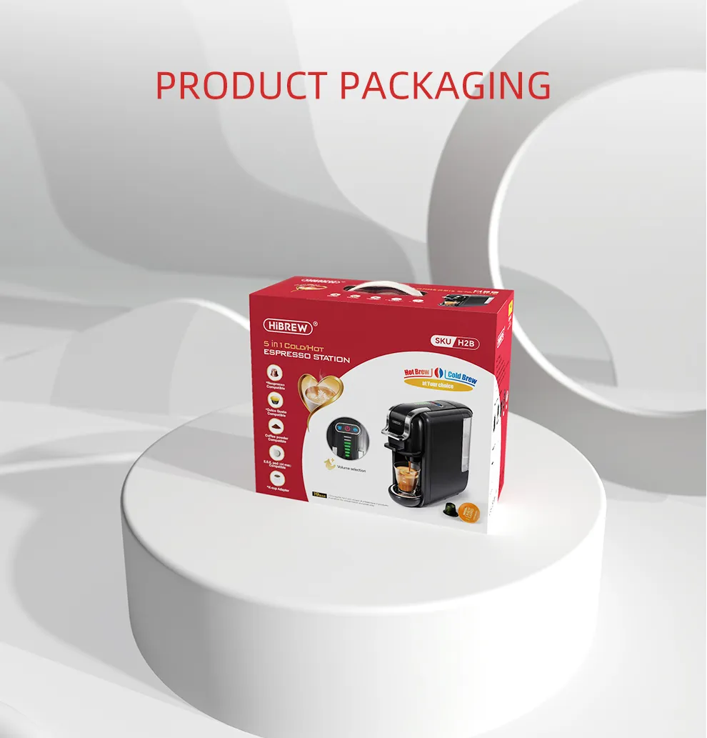 HiBREW Multiple Capsule Coffee Machine, Hot/Cold Dolce Gusto Milk Nespresso Capsule ESE Pod Ground Coffee Cafeteria 19Bar 5 in 1