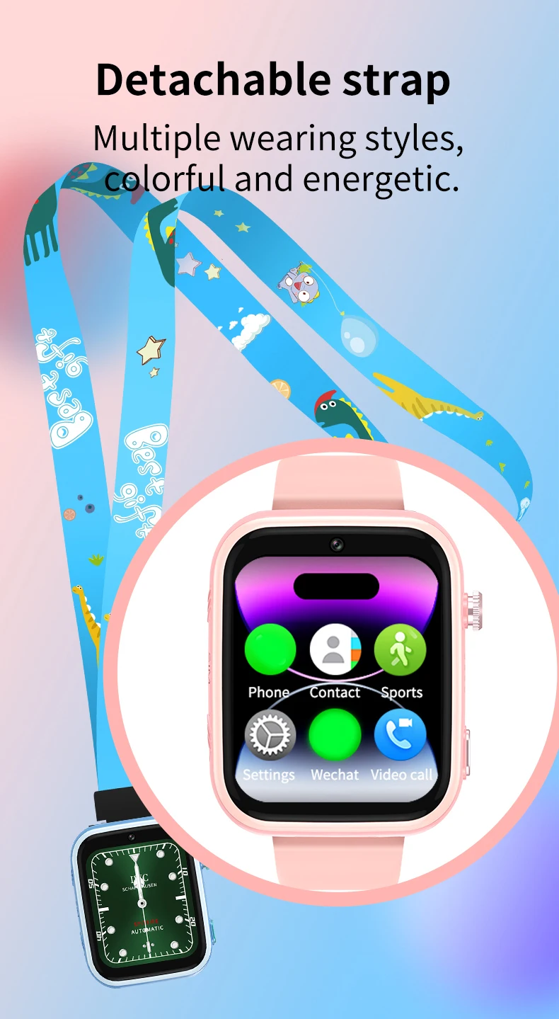 New Kids 4G Smart Watch Phone 1G+8G GPS WIFI LBS 1.83inch HD Screen IP67 Waterproof Remote Monitor Children Smartwatch Camera