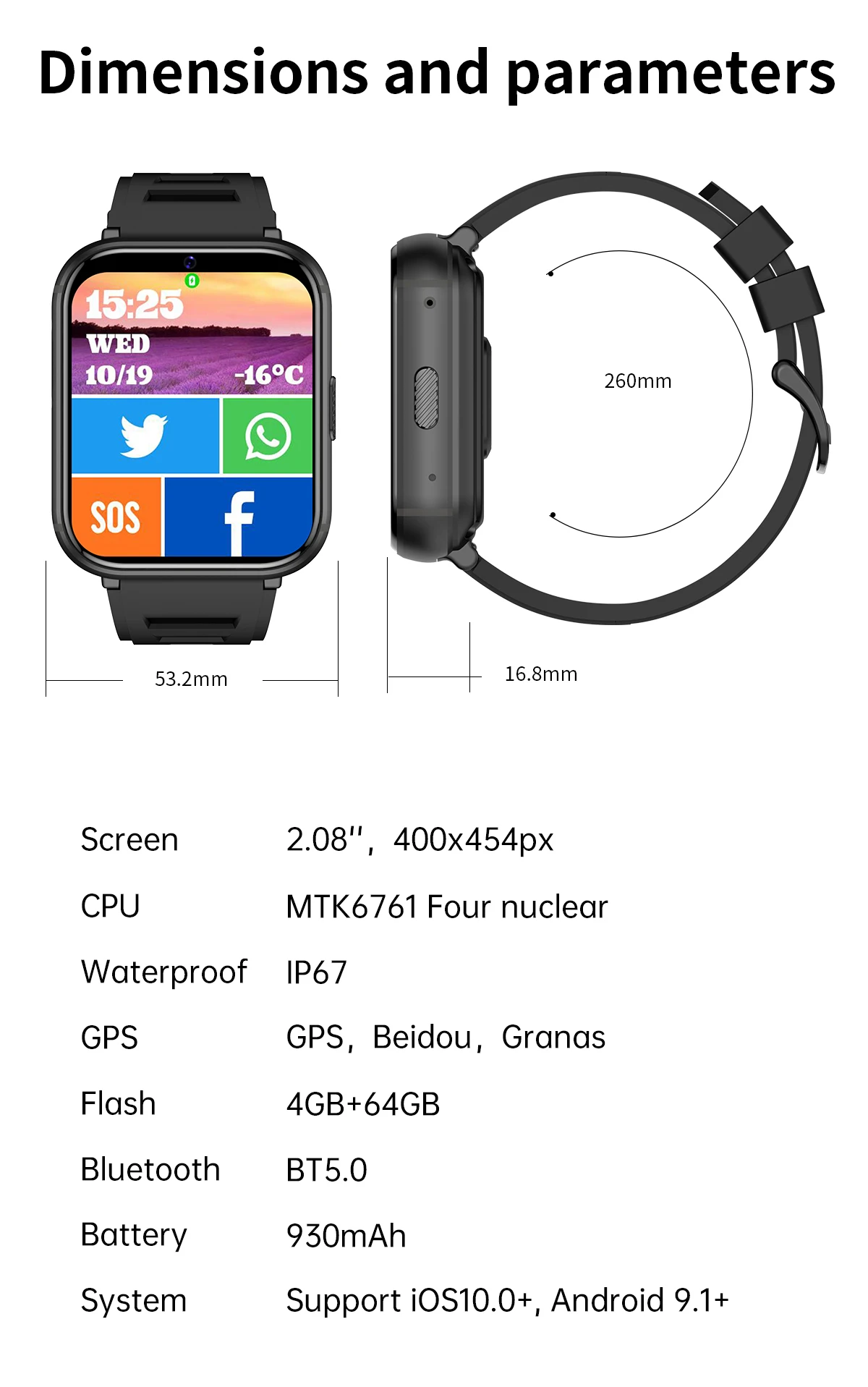 Q668 Smart Watch 2.08 Inches Large Screen Android9.1 4G 64G Bluetooth Heart Rate Monitor WIFI Internet GPS 5MP Camera Smartwatch Q668 Smart Watch 2.08 Inches Large Screen Android9.1 4G 64G Bluetooth Heart Rate Monitor WIFI Internet GPS 5MP Camera Smartwatch