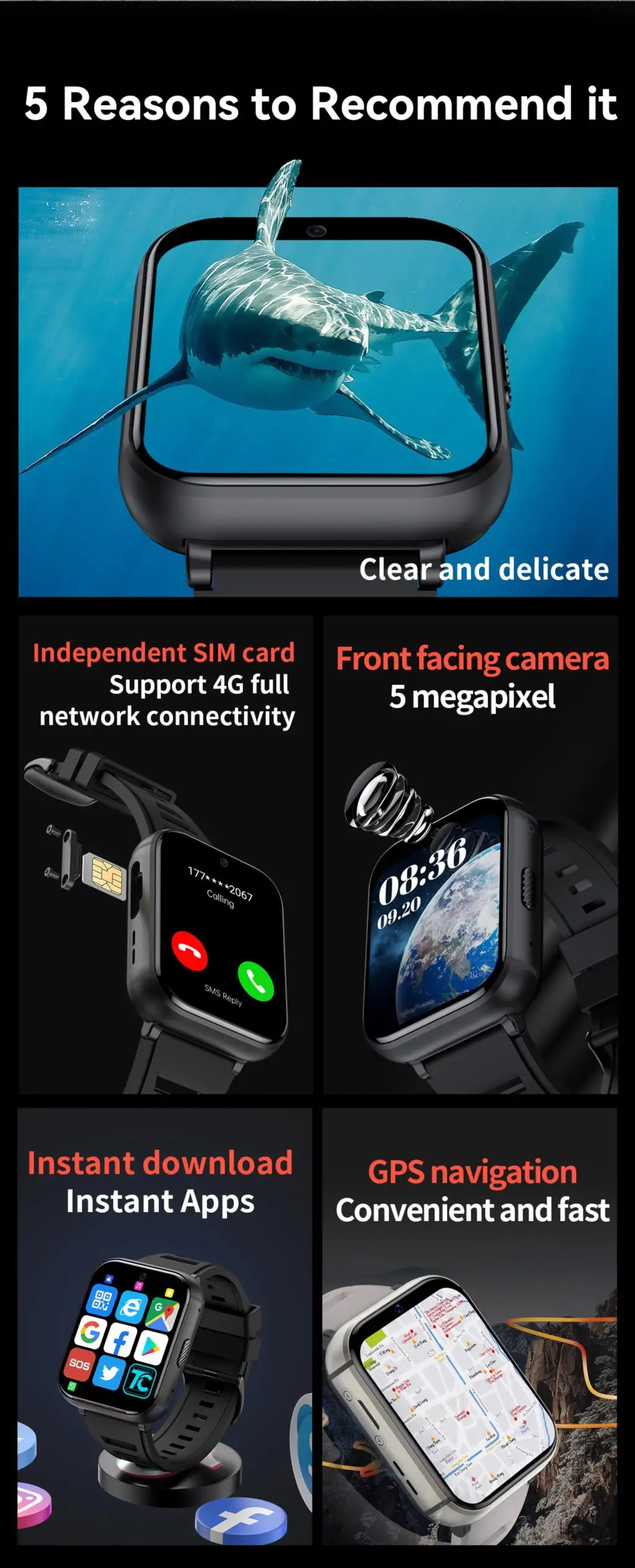 Q668 Smart Watch 2.08 Inches Large Screen Android9.1 4G 64G Bluetooth Heart Rate Monitor WIFI Internet GPS 5MP Camera Smartwatch Q668 Smart Watch 2.08 Inches Large Screen Android9.1 4G 64G Bluetooth Heart Rate Monitor WIFI Internet GPS 5MP Camera Smartwatch