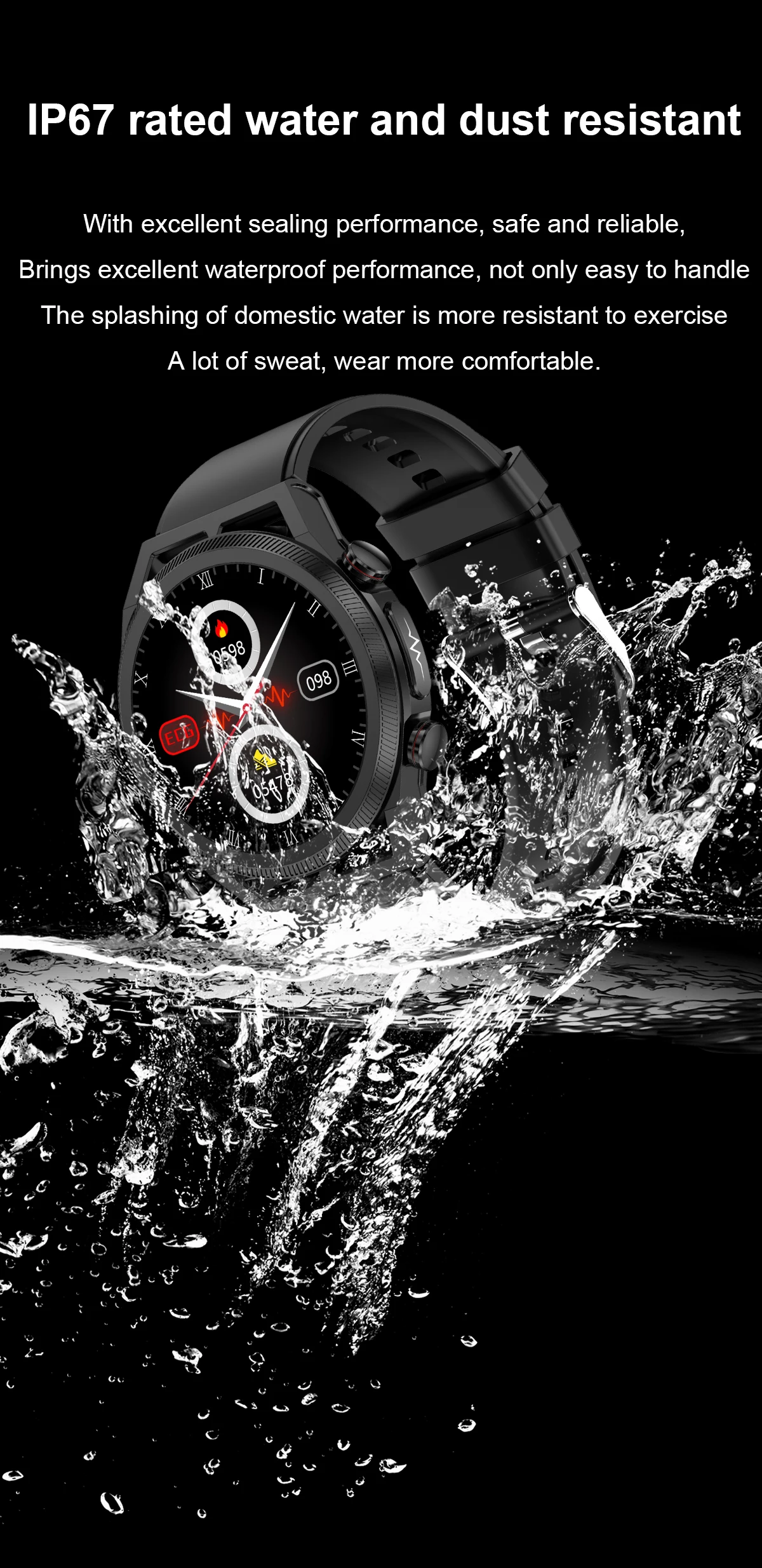 New Medical Grade Non-invasive Blood Sugar And Blood Lipid Smart Watch Men ECG Uric Acid Health Monitoring Bluetooth Call Watchs